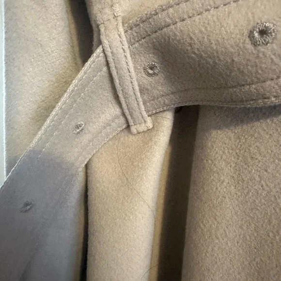 Burberry London Women’s Wool Cashmere Long Belted Coat Beige Camel size 12-14 - Picture 11 of 16